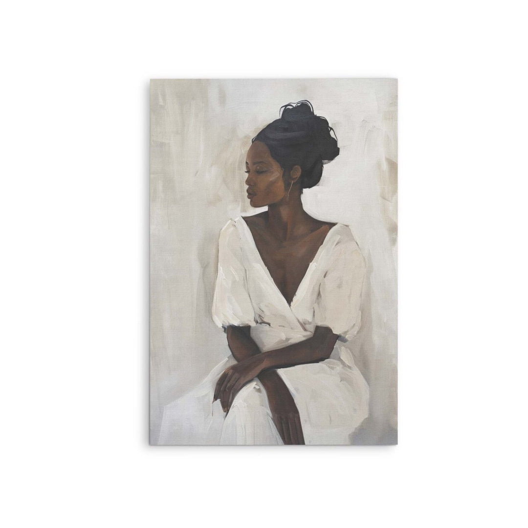 Woman In White - Contemporary Colourful Woman&