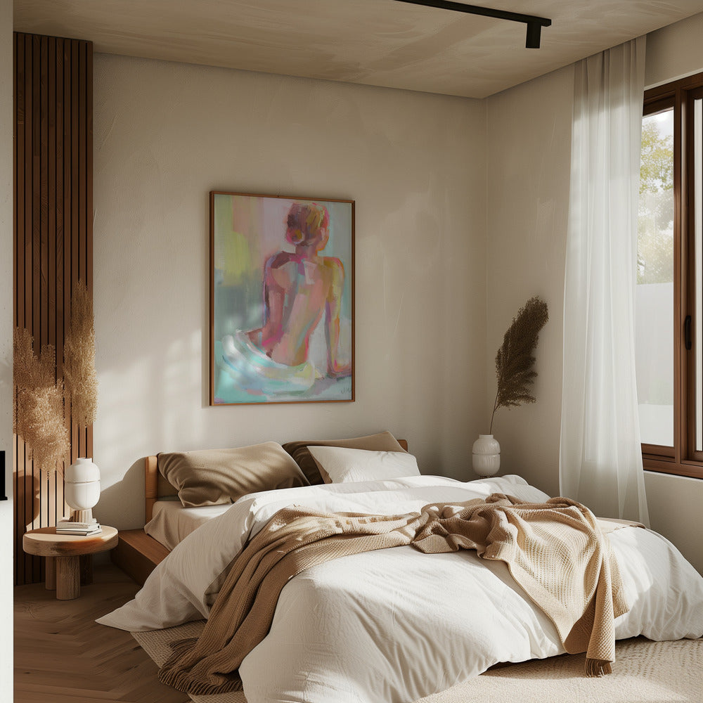 Woman Posing - Stretched Canvas, Poster or Fine Art Print I Heart Wall Art