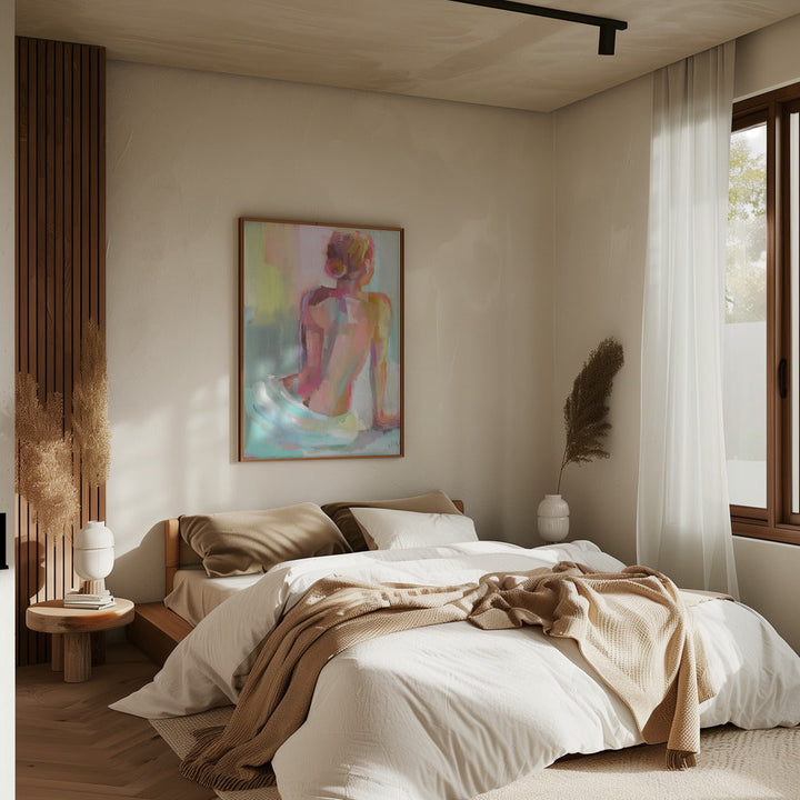 Woman Posing - Stretched Canvas, Poster or Fine Art Print I Heart Wall Art