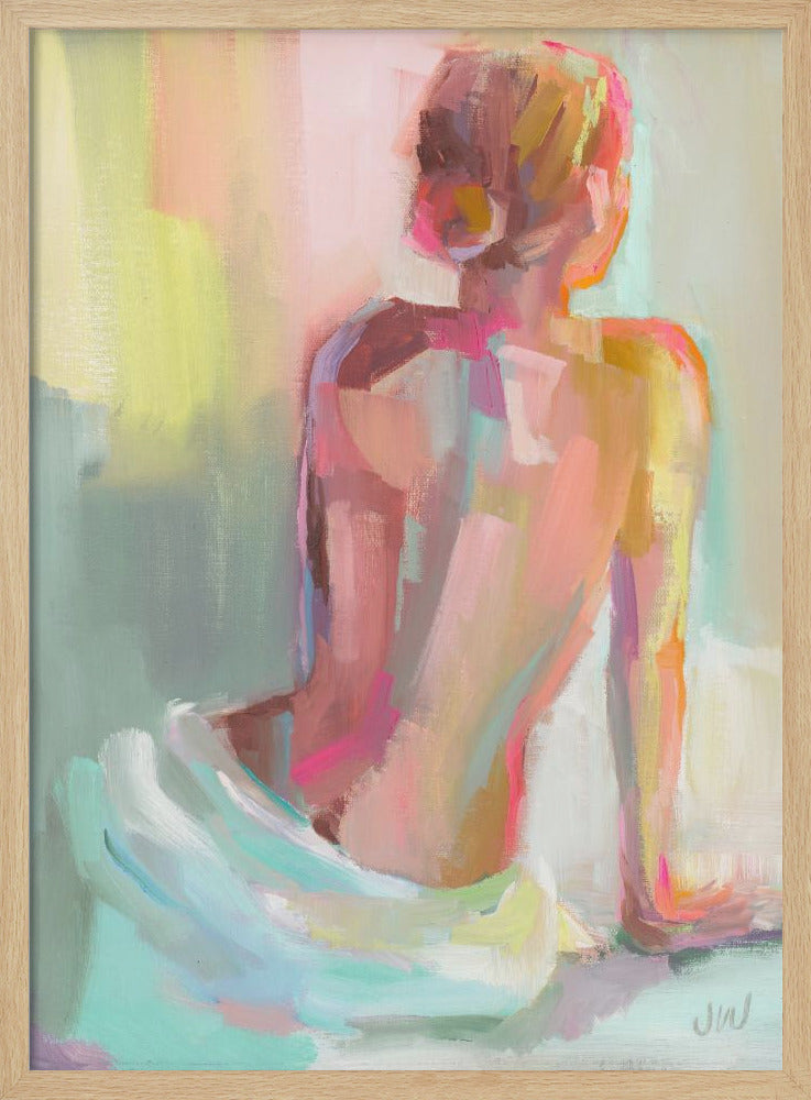 Woman Posing - Stretched Canvas, Poster or Fine Art Print I Heart Wall Art