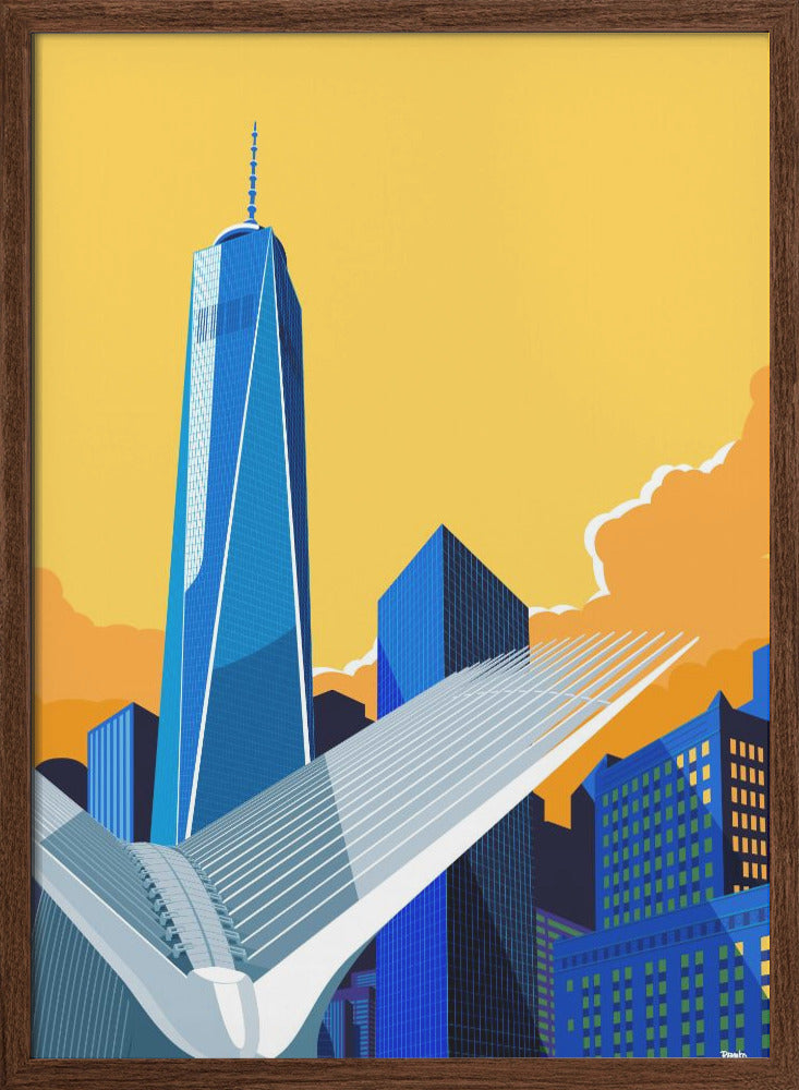 WTC &amp;amp; Oculus New York City - Stretched Canvas, Poster or Fine Art Print I Heart Wall Art