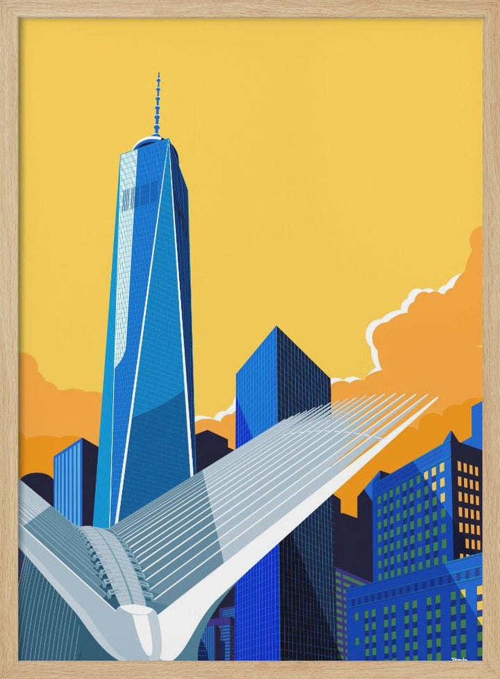 WTC &amp;amp; Oculus New York City - Stretched Canvas, Poster or Fine Art Print I Heart Wall Art