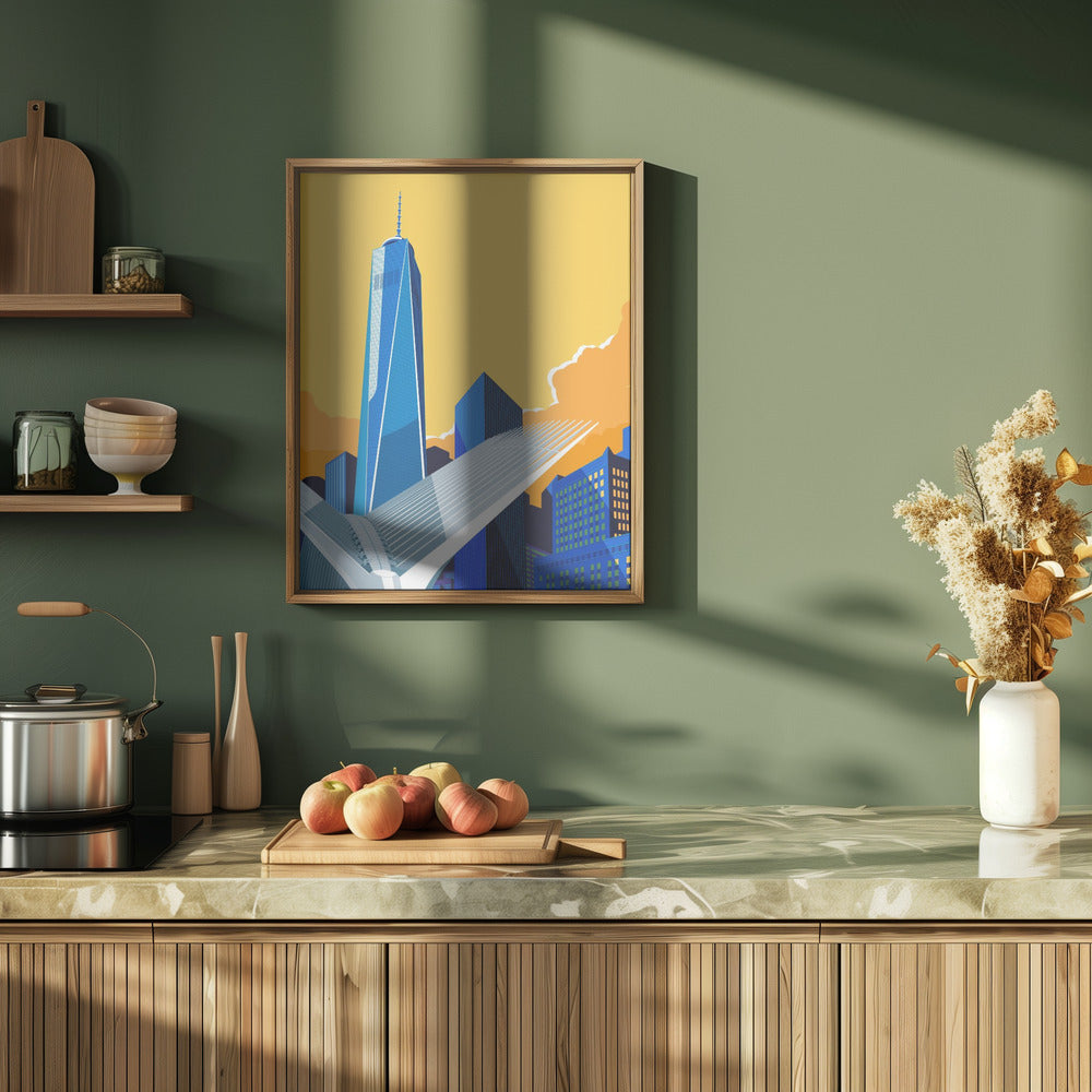 WTC &amp;amp; Oculus New York City - Stretched Canvas, Poster or Fine Art Print I Heart Wall Art