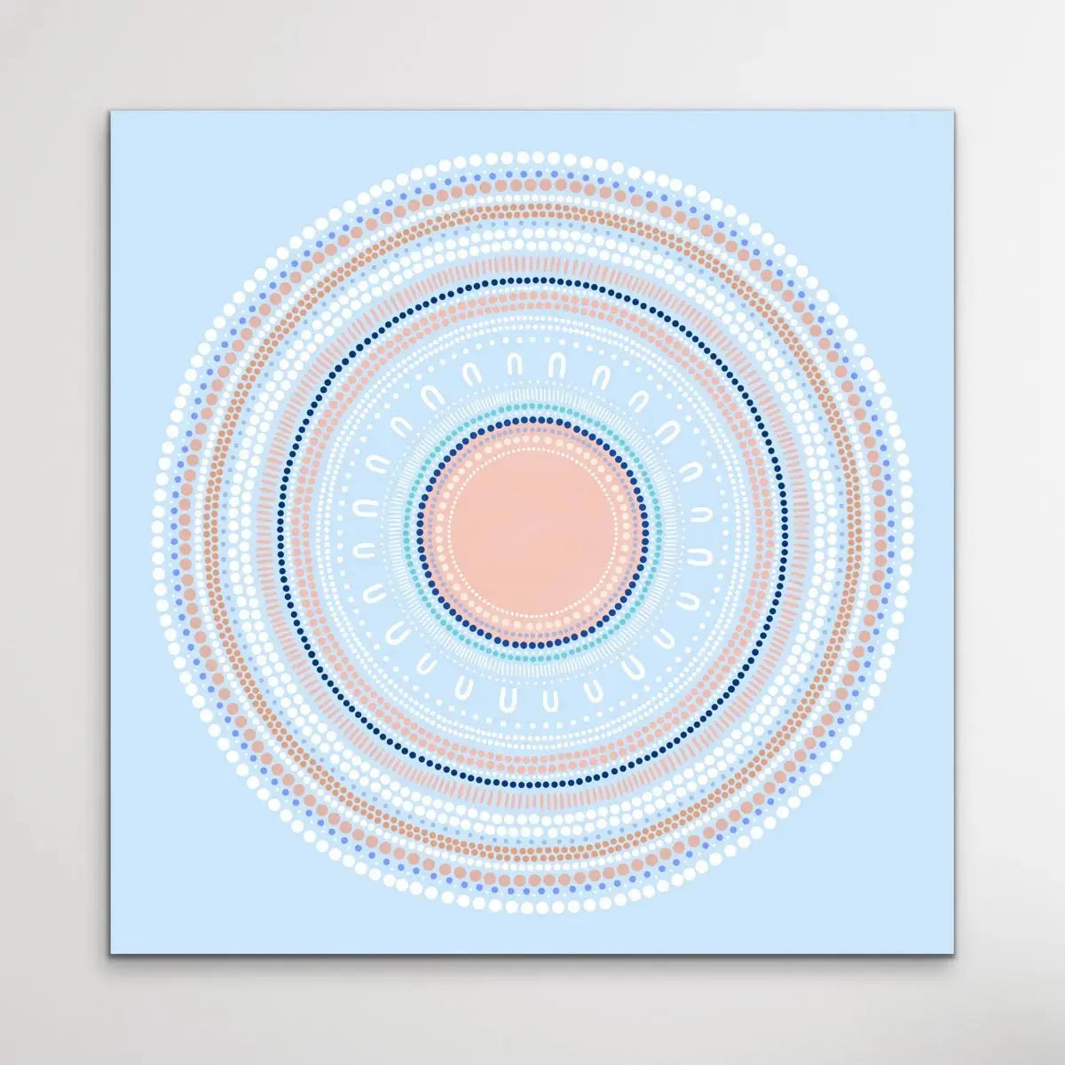 Yarning Circle - Blue - Art Print By Sherri Cummins I Heart Wall Art Australia 