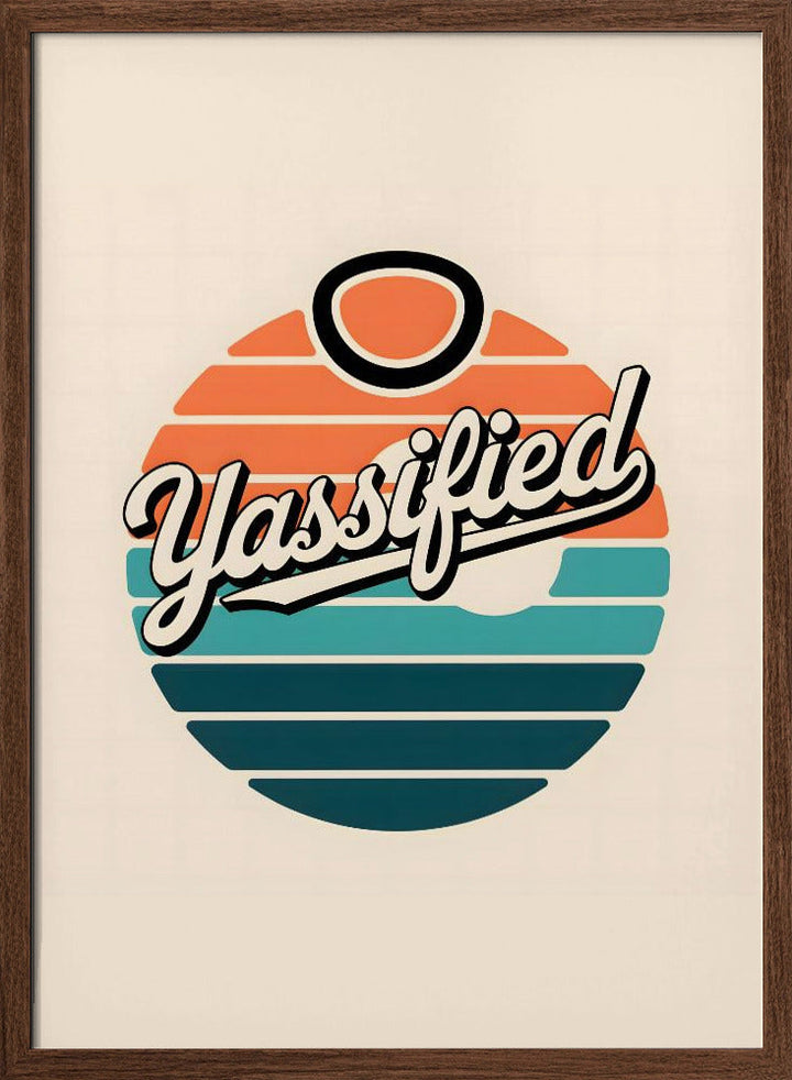 Yassified Retro Sunset - Stretched Canvas, Poster or Fine Art Print I Heart Wall Art