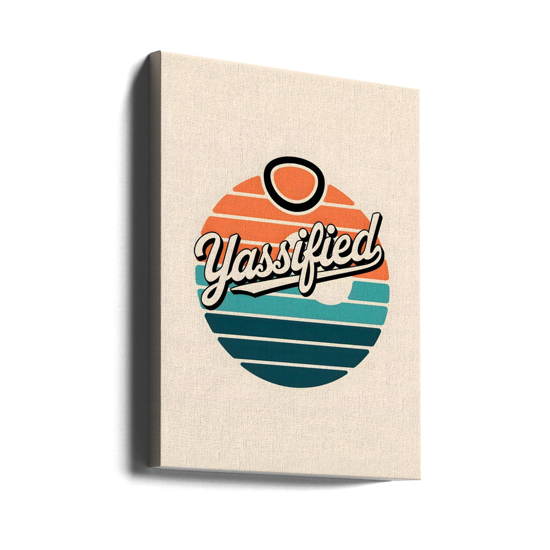 Yassified Retro Sunset - Stretched Canvas, Poster or Fine Art Print I Heart Wall Art