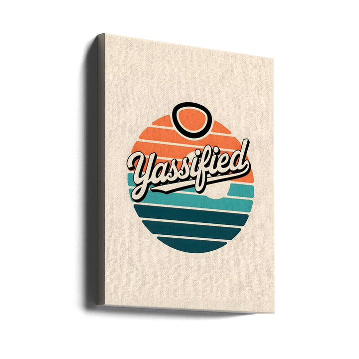 Yassified Retro Sunset - Stretched Canvas, Poster or Fine Art Print I Heart Wall Art