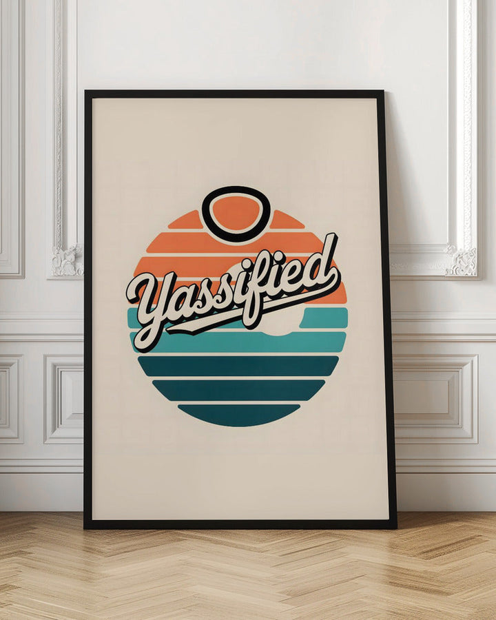 Yassified Retro Sunset - Stretched Canvas, Poster or Fine Art Print I Heart Wall Art