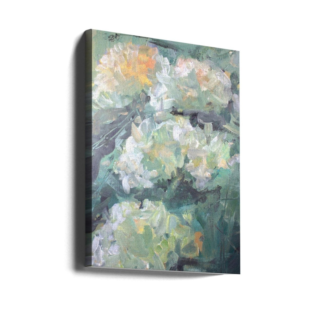 Yellow and White Hydrangea Flowers - Stretched Canvas, Poster or Fine Art Print - I Heart Wall Art - Poster Print, Canvas Print or Framed Art Print