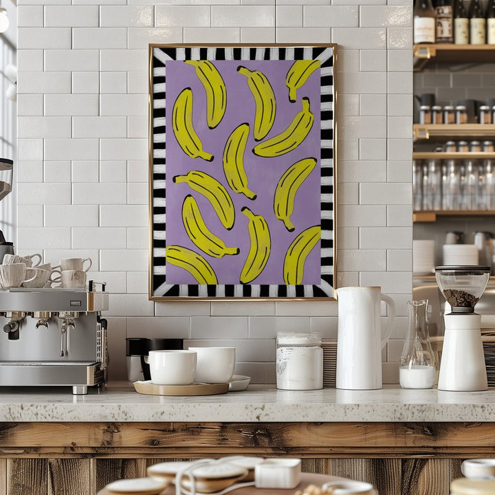 Yellow Bananas Abstract - Stretched Canvas, Poster or Fine Art Print - I Heart Wall Art - Poster Print, Canvas Print or Framed Art Print