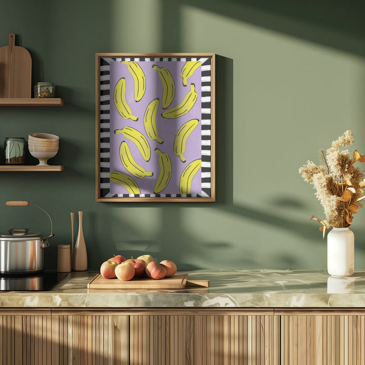 Yellow Bananas Abstract - Stretched Canvas, Poster or Fine Art Print - I Heart Wall Art - Poster Print, Canvas Print or Framed Art Print