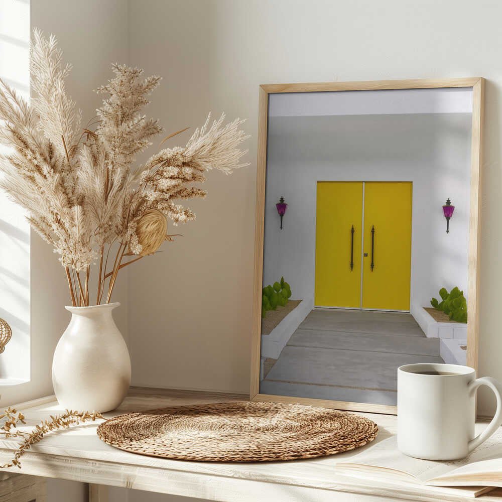 Yellow Doors in Palm Springs - Stretched Canvas, Poster or Fine Art Print - I Heart Wall Art - Poster Print, Canvas Print or Framed Art Print