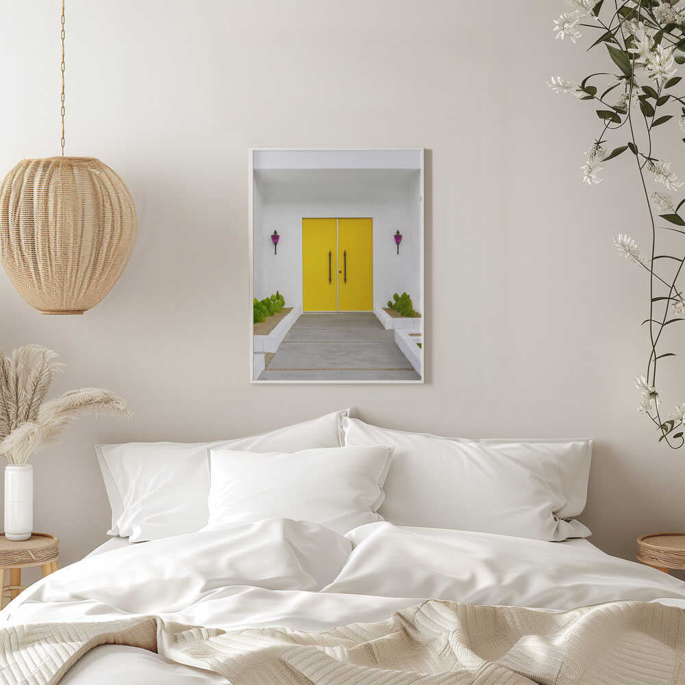 Yellow Doors in Palm Springs - Stretched Canvas, Poster or Fine Art Print - I Heart Wall Art - Poster Print, Canvas Print or Framed Art Print