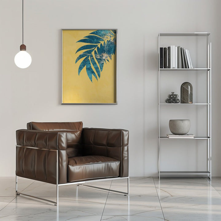 Yellow palm - Stretched Canvas, Poster or Fine Art Print - I Heart Wall Art - Poster Print, Canvas Print or Framed Art Print