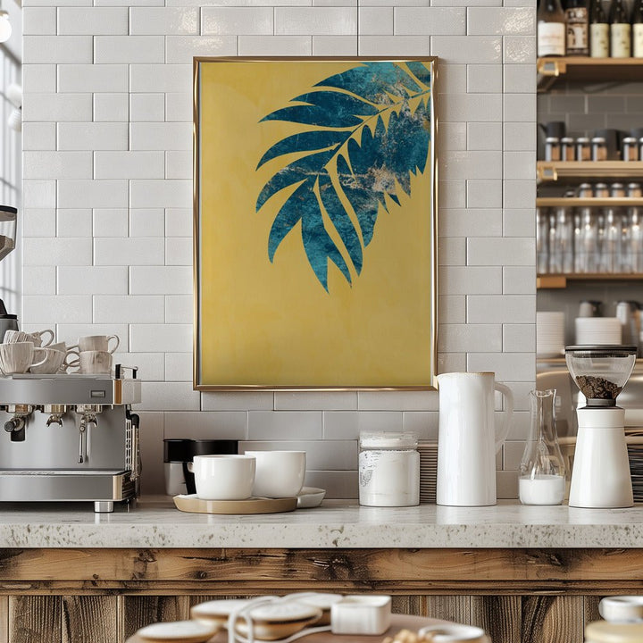 Yellow palm - Stretched Canvas, Poster or Fine Art Print - I Heart Wall Art - Poster Print, Canvas Print or Framed Art Print