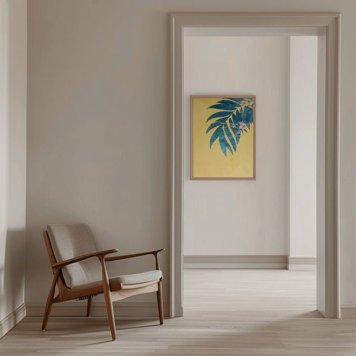 Yellow palm - Stretched Canvas, Poster or Fine Art Print - I Heart Wall Art - Poster Print, Canvas Print or Framed Art Print