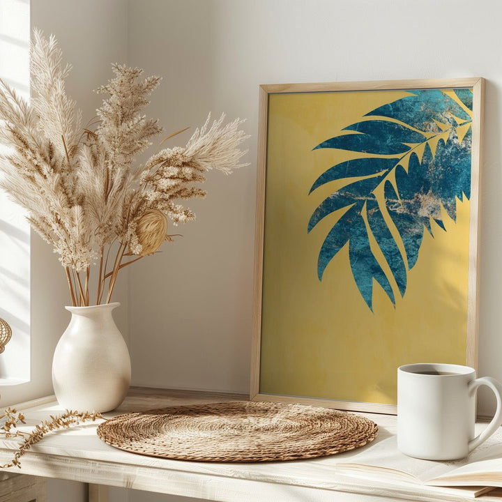Yellow palm - Stretched Canvas, Poster or Fine Art Print - I Heart Wall Art - Poster Print, Canvas Print or Framed Art Print