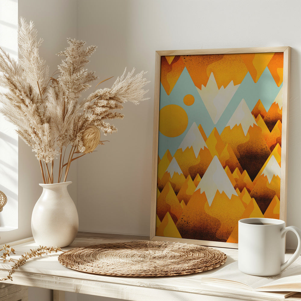 Yellow Sand Peak - Stretched Canvas, Poster or Fine Art Print I Heart Wall Art