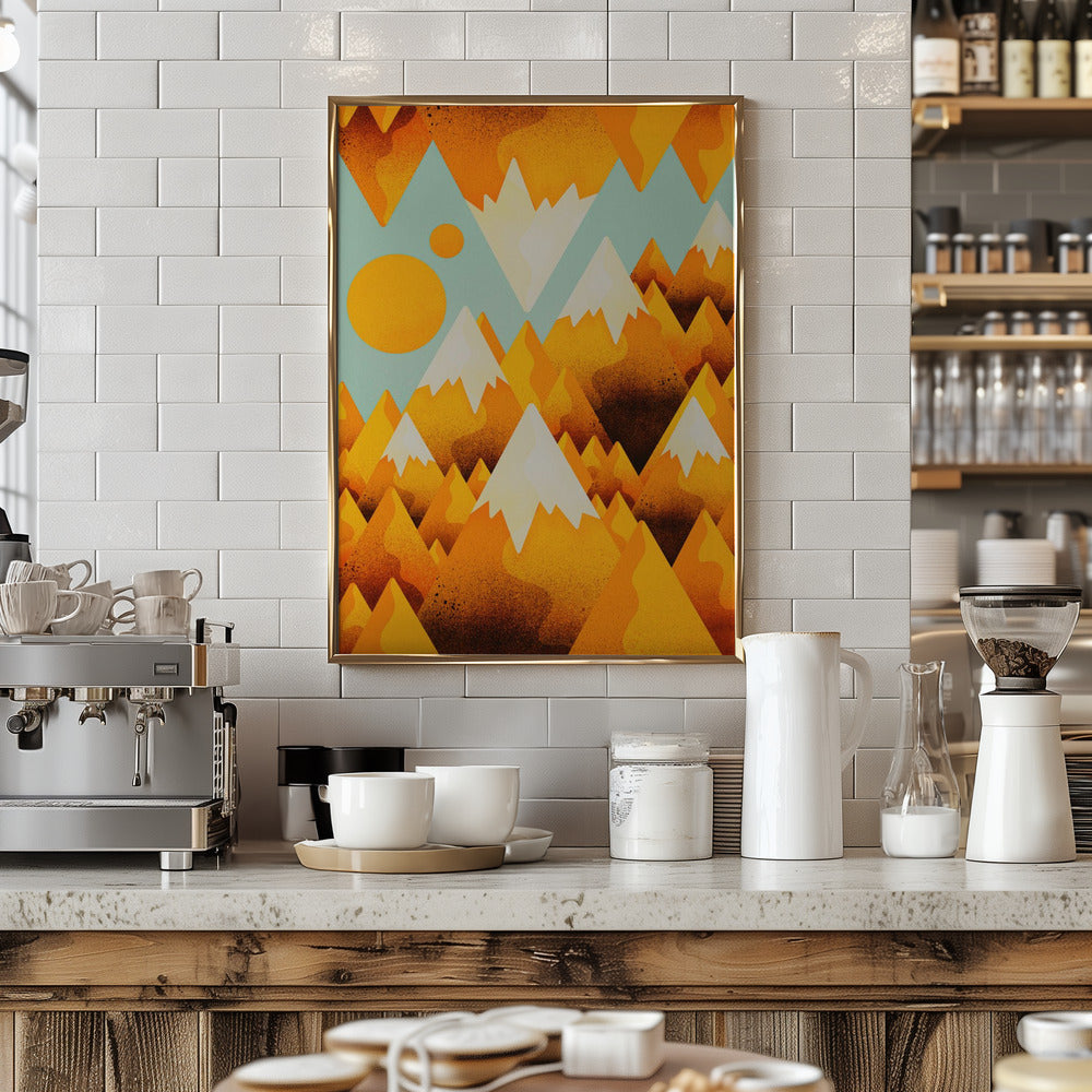 Yellow Sand Peak - Stretched Canvas, Poster or Fine Art Print I Heart Wall Art