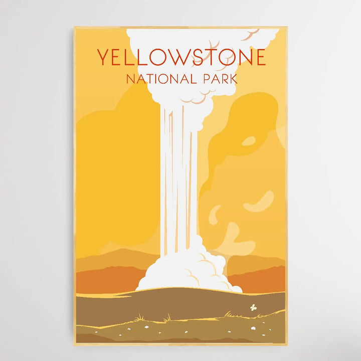Yellowstone - Vintage Style Travel Print - I Heart Wall Art