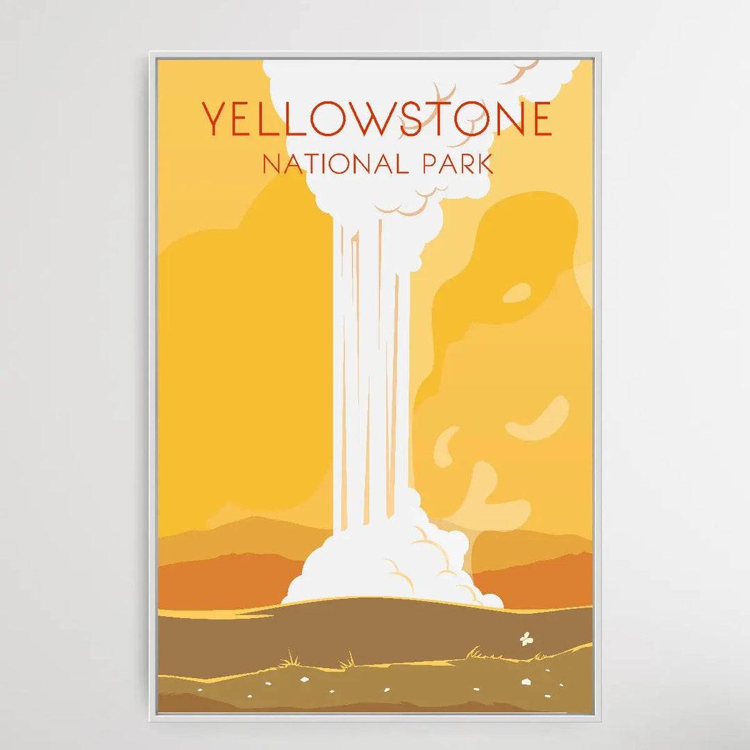 Yellowstone - Vintage Style Travel Print - I Heart Wall Art