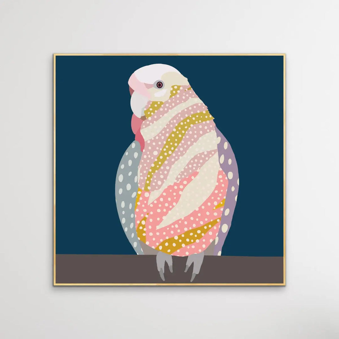 You Gorgeous Galah - Colourful Galah Spotty Original Artwork On Canvas Or Paper - I Heart Wall Art