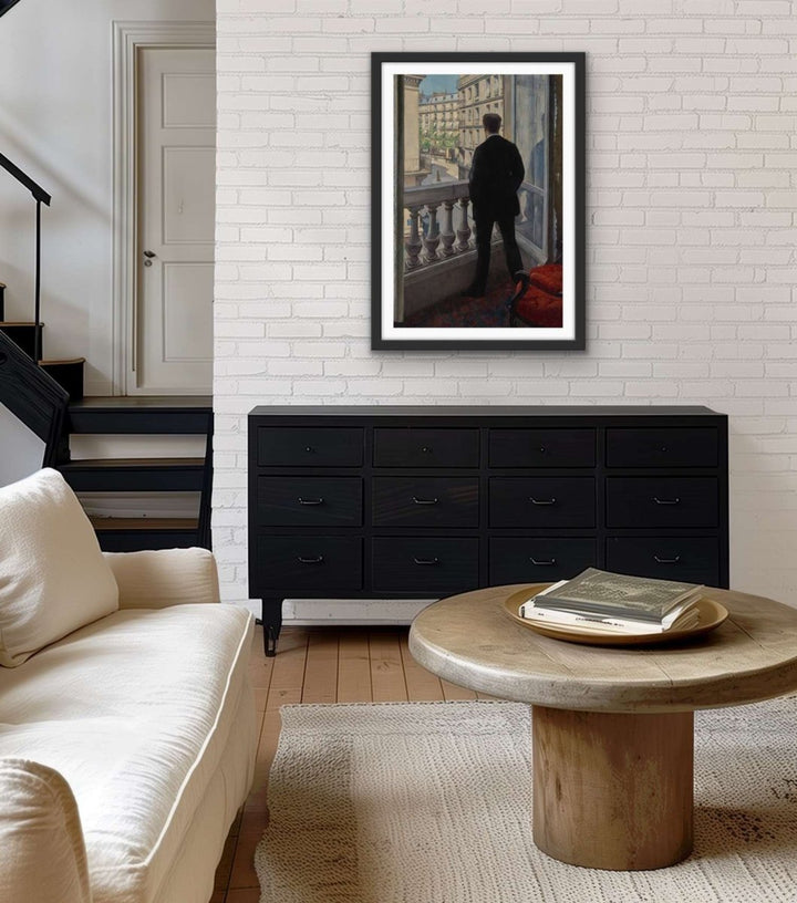 Young Man At His Window By Gustave Caillebotte - Stretched Canvas, Poster or Art Print - I Heart Wall Art - Poster Print, Canvas Print or Framed Art Print