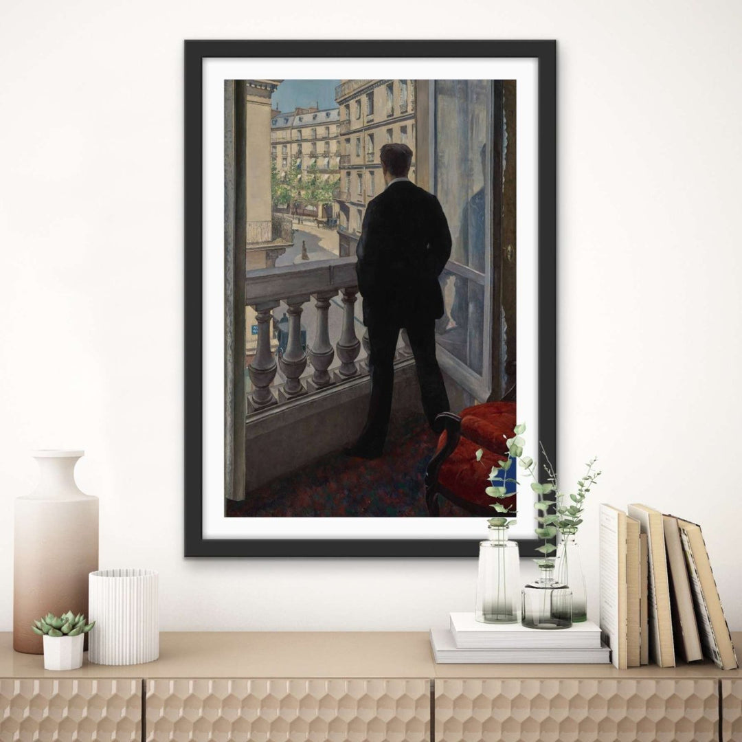 Young Man At His Window By Gustave Caillebotte - Stretched Canvas, Poster or Art Print - I Heart Wall Art - Poster Print, Canvas Print or Framed Art Print