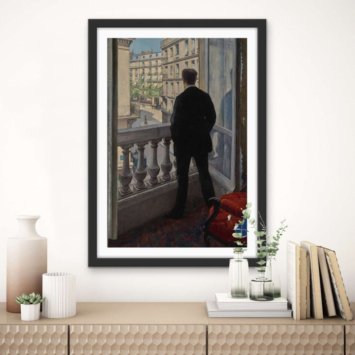 Young Man At His Window By Gustave Caillebotte - Stretched Canvas, Poster or Art Print - I Heart Wall Art - Poster Print, Canvas Print or Framed Art Print