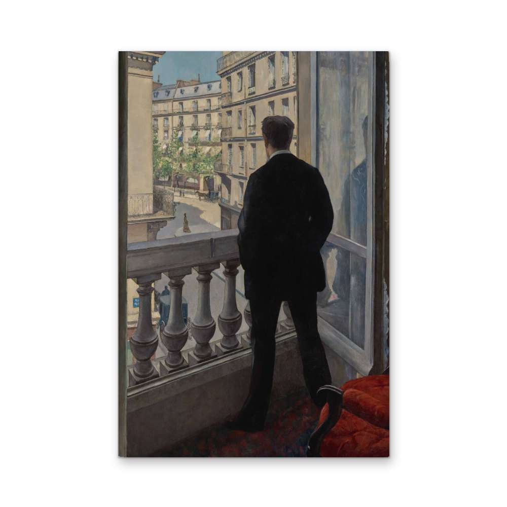 Young Man At His Window By Gustave Caillebotte - Stretched Canvas, Poster or Art Print - I Heart Wall Art - Poster Print, Canvas Print or Framed Art Print
