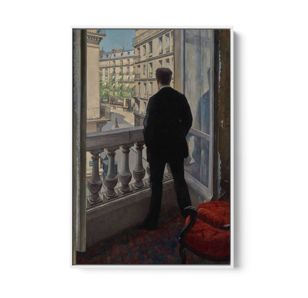 Young Man At His Window By Gustave Caillebotte - Stretched Canvas, Poster or Art Print - I Heart Wall Art - Poster Print, Canvas Print or Framed Art Print