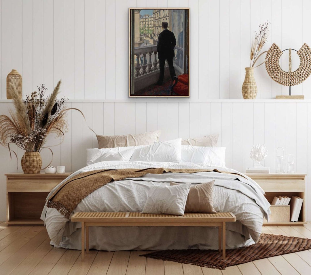 Young Man At His Window By Gustave Caillebotte - Stretched Canvas, Poster or Art Print - I Heart Wall Art - Poster Print, Canvas Print or Framed Art Print