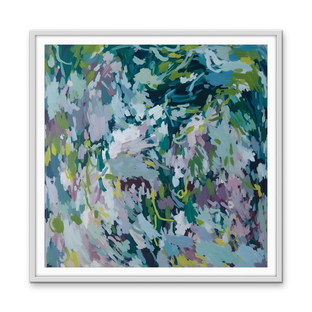 Your Calm Energy - Blue Abstract Colourful Art Print - I Heart Wall Art - Poster Print, Canvas Print or Framed Art Print