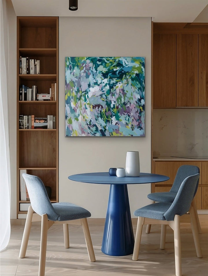 Your Calm Energy - Blue Abstract Colourful Art Print - I Heart Wall Art - Poster Print, Canvas Print or Framed Art Print