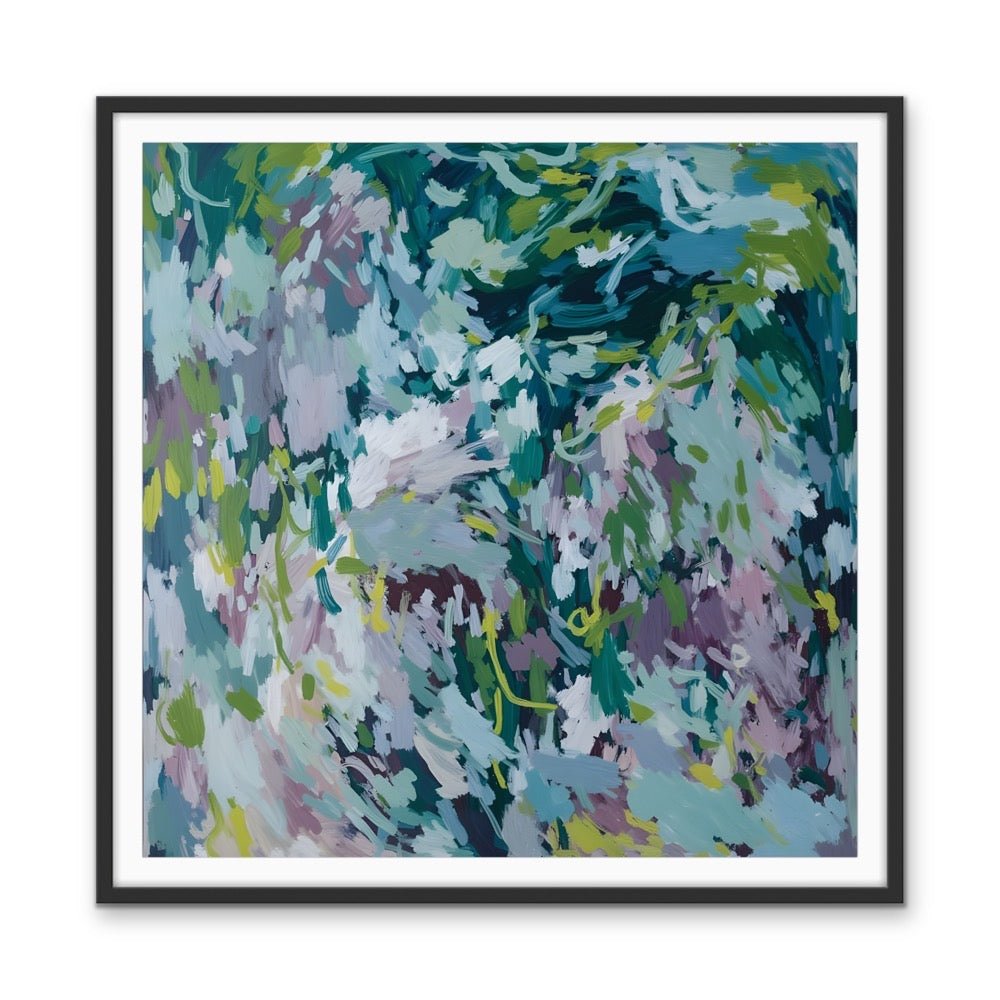 Your Calm Energy - Blue Abstract Colourful Art Print - I Heart Wall Art - Poster Print, Canvas Print or Framed Art Print