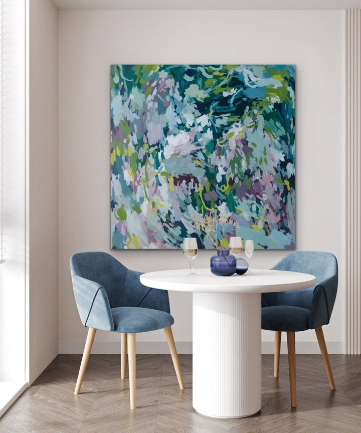 Your Calm Energy - Blue Abstract Colourful Art Print - I Heart Wall Art - Poster Print, Canvas Print or Framed Art Print