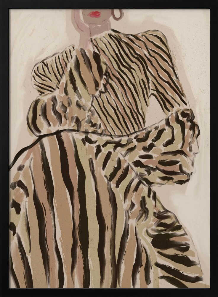 Zebra Elegance - Stretched Canvas, Poster or Fine Art Print - I Heart Wall Art - Poster Print, Canvas Print or Framed Art Print