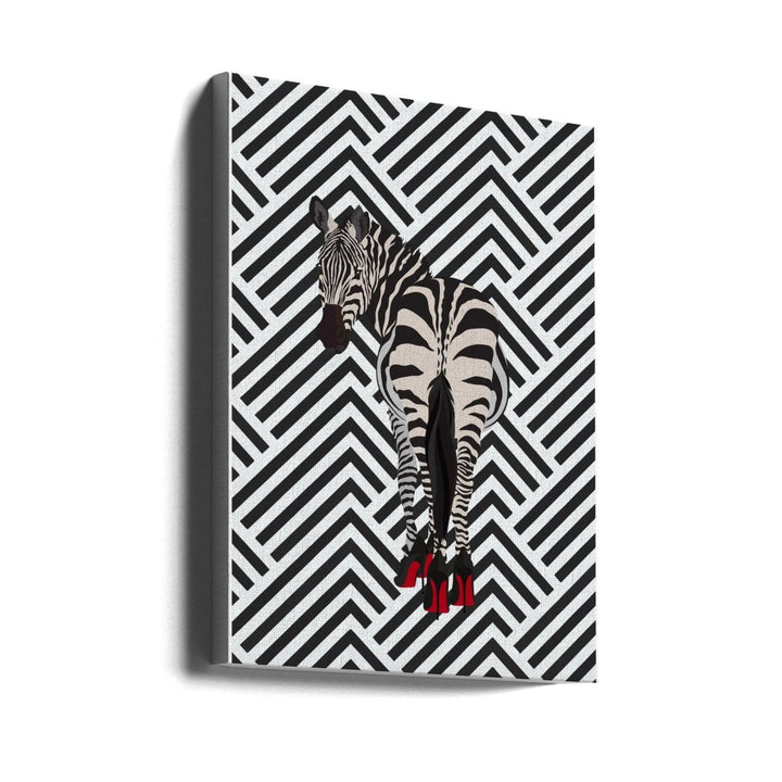 Zebra heels retro - Stretched Canvas, Poster or Fine Art Print - I Heart Wall Art - Poster Print, Canvas Print or Framed Art Print