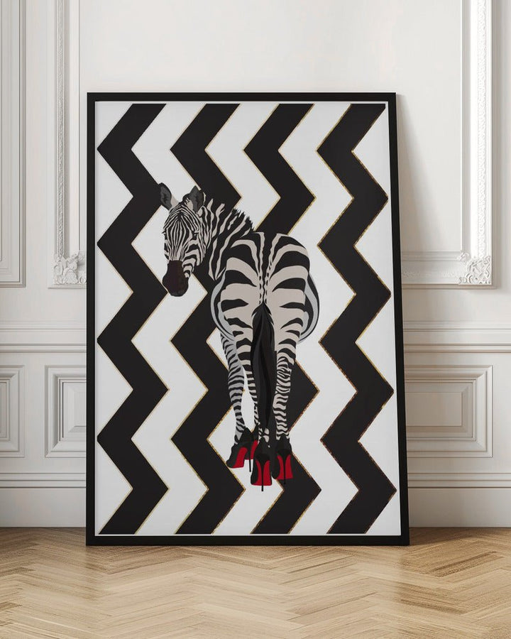 Zebra Heels Zigzag - Stretched Canvas, Poster or Fine Art Print - I Heart Wall Art - Poster Print, Canvas Print or Framed Art Print