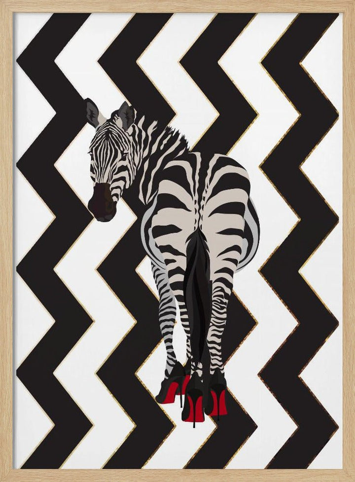 Zebra Heels Zigzag - Stretched Canvas, Poster or Fine Art Print - I Heart Wall Art - Poster Print, Canvas Print or Framed Art Print