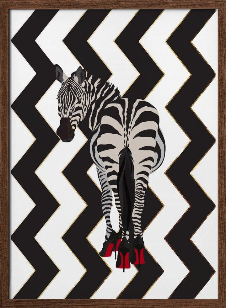 Zebra Heels Zigzag - Stretched Canvas, Poster or Fine Art Print - I Heart Wall Art - Poster Print, Canvas Print or Framed Art Print