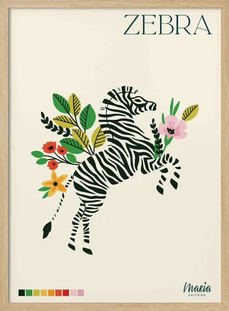 ZEBRA. Zebra Collection - Stretched Canvas, Poster or Fine Art Print I Heart Wall Art