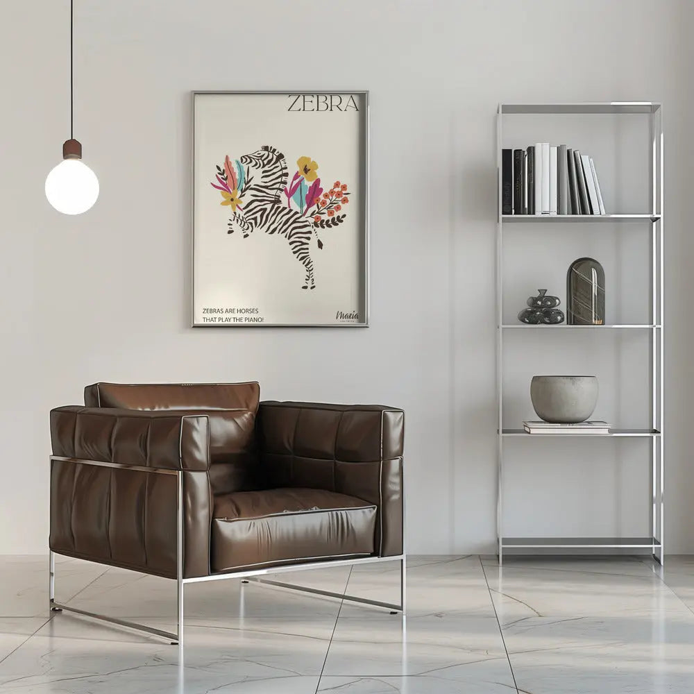 ZEBRA. Zebra Collection - Stretched Canvas, Poster or Fine Art Print I Heart Wall Art