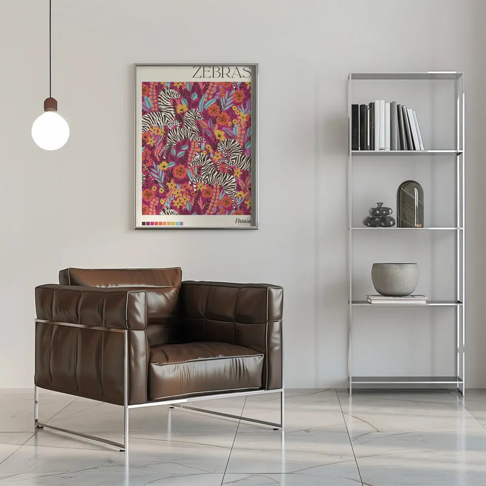 ZEBRA. Zebra Collection - Stretched Canvas, Poster or Fine Art Print I Heart Wall Art