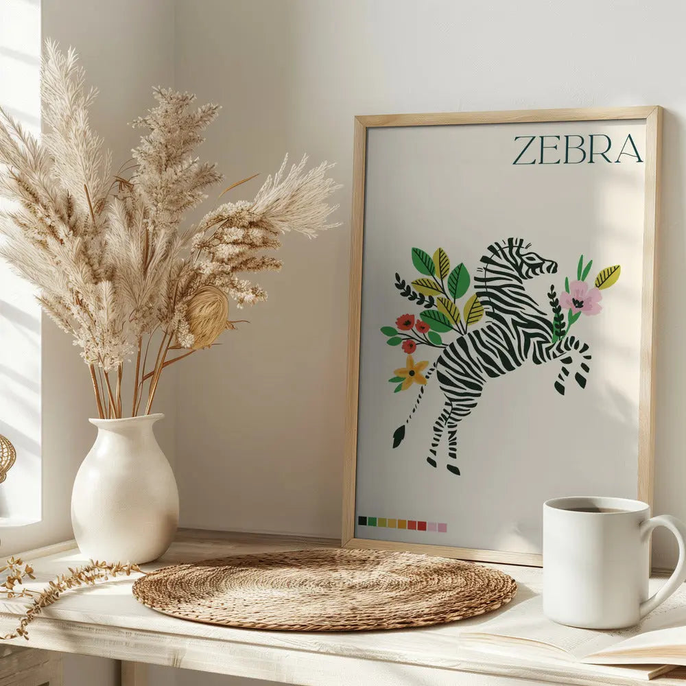 ZEBRA. Zebra Collection - Stretched Canvas, Poster or Fine Art Print I Heart Wall Art