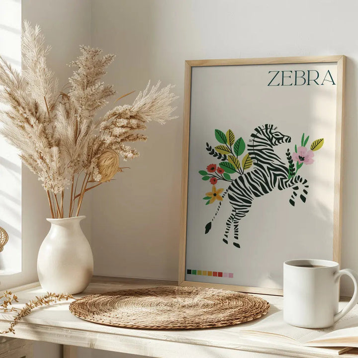 ZEBRA. Zebra Collection - Stretched Canvas, Poster or Fine Art Print I Heart Wall Art