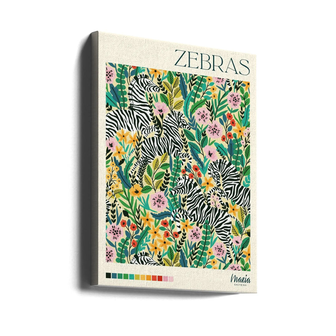 ZEBRA. Zebra Collection - Stretched Canvas, Poster or Fine Art Print I Heart Wall Art