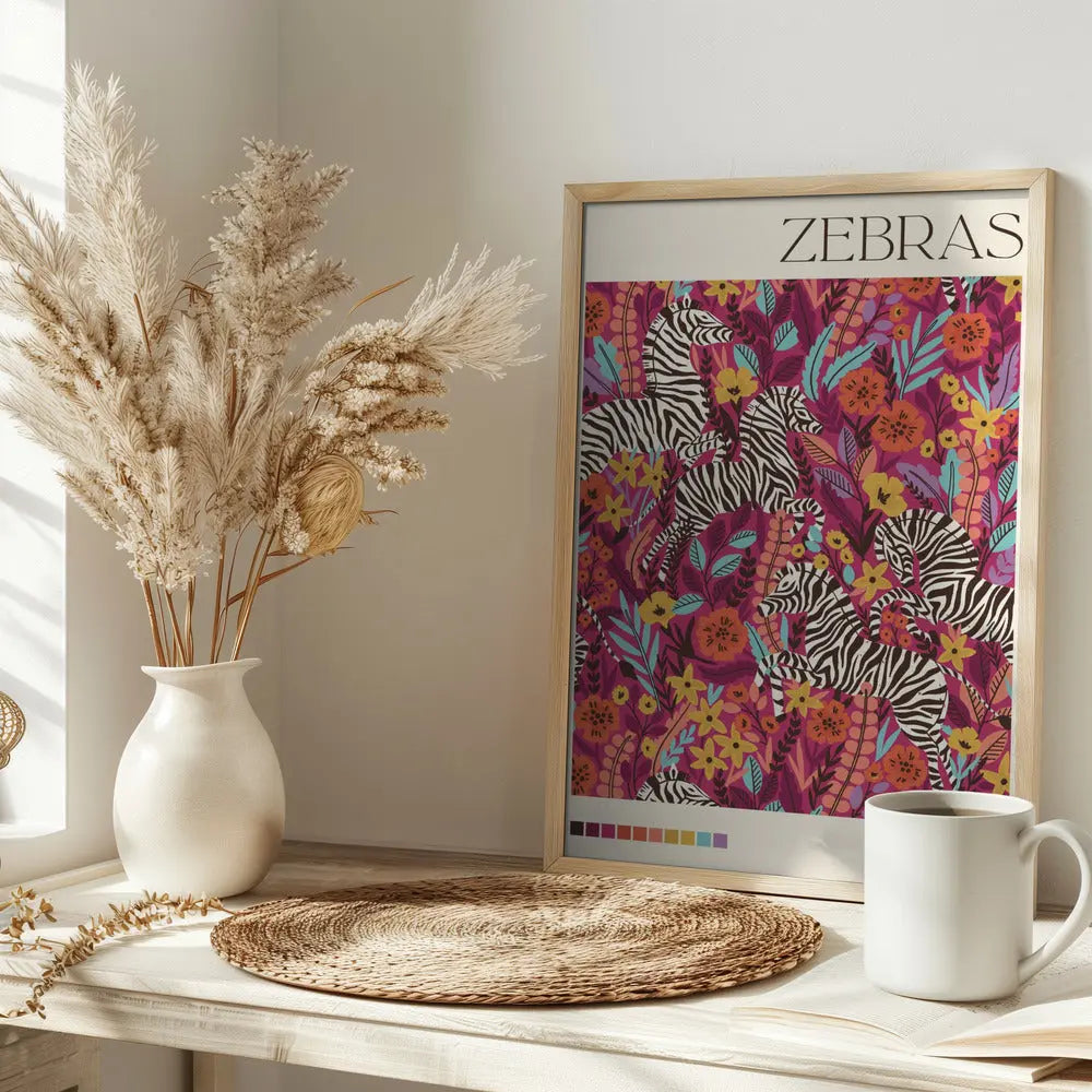 ZEBRA. Zebra Collection - Stretched Canvas, Poster or Fine Art Print I Heart Wall Art