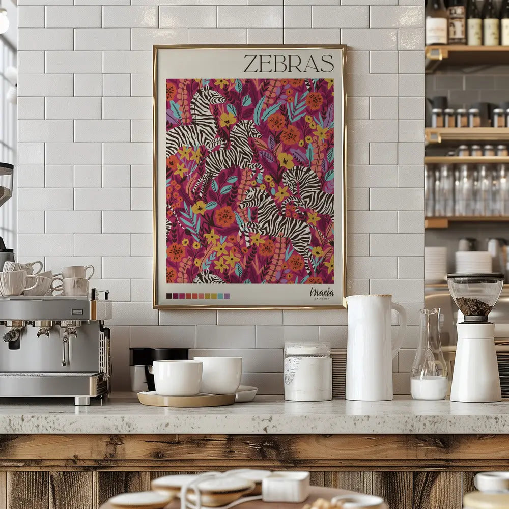 ZEBRA. Zebra Collection - Stretched Canvas, Poster or Fine Art Print I Heart Wall Art