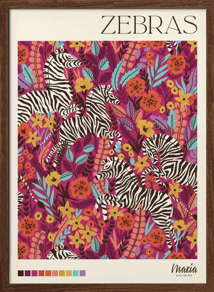 ZEBRA. Zebra Collection - Stretched Canvas, Poster or Fine Art Print I Heart Wall Art